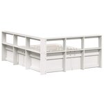 vidaXL Lit bibliothèque sans matelas blanc 150x200 cm bois pin massif