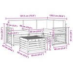 vidaXL Ensemble de canapés d'extérieur 5 pc Blanc et gris clair