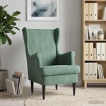 vidaXL Fauteuil Vert Mer Velours