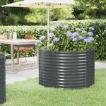 vidaXL Lit surélevé de jardin Acier galvanisé Anthracite