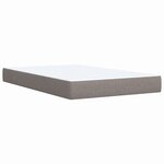 vidaXL Sommier à lattes de lit avec matelas Taupe 90x200 cm Tissu