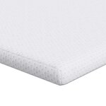 vidaXL Surmatelas Blanc 140 x 190 cm Tissu Jacquard