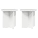 vidaXL Support de Plante 2 pièces Blanc brillant 40 x 40 x 40 cm
