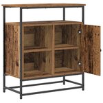 Buffet vidaXL en vieux bois 69x35x80 cm en bois d'ingénierie et en acier