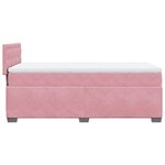 vidaXL Sommier à lattes de lit et matelas Rose 80x200 cm Velours