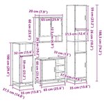 vidaXL Ensemble de meubles de salle de bain 4 Pièces sonoma gris