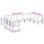 vidaXL Ensemble de canapé de jardin 9 Pièces Anthracite Acier
