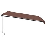 vidaXL Auvent manuel rétractable avec LED marron 400x300 cm