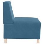 vidaXL Unité de Sofa Modulaire Sans Accoudoirs 3 Pièces Bleu