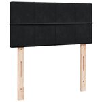 vidaXL Sommier à lattes de lit avec matelas noir 90x190 cm simple velours