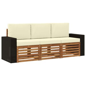 vidaXL Ensembles de canapés 3 pc Bois d'Acacia Massif