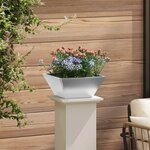 vidaXL Set de 5 jardinières en bol 35x35x15 cm en acier galvanisé