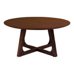 Table basse placage de noyer Ø 75 x 36 cm