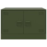 vidaXL Table basse vert olive 67x50x44 cm acier