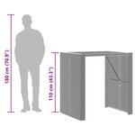 vidaXL Ensemble de bar de jardin 5 Pièces avec coussins gris poly rotin