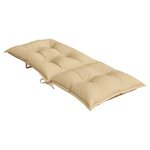 vidaXL Coussins de chaise à dossier haut lot de 4 beige mélangé tissu