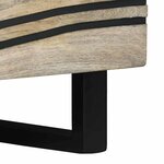 vidaXL Table basse avec tiroir Beige et Noir 80 x 54 x 40 cm
