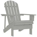 vidaXL Chaise de jardin Bois Gris