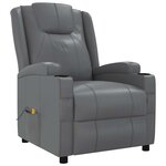 vidaXL Fauteuil de massage Anthracite Similicuir