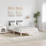 vidaXL Cadre de lit Gris clair 120 x 200 cm Pin massif