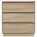 vidaXL Cabinet de chevet avec tiroir Chêne Sonoma 71 x 34 5 x 75 cm
