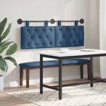 vidaXL Tête de lit suspendue Bleu Tissu