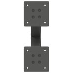 vidaXL Pieds de table basse en forme de X  2 pièces  anthracite  38 x (42-43) cm  acier