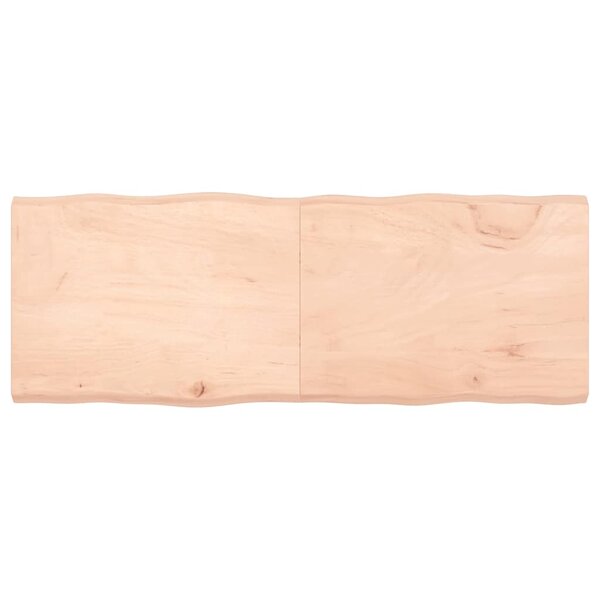 vidaXL Dessus de table bois massif non traité bordure assortie