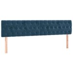 vidaXL Sommier à lattes de lit avec matelas LED Bleu foncé 180x200 cm
