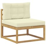vidaXL Ensemble de canapés d'extérieur 6 pc Blanc et crème Polyester