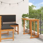 Ensemble de jardin 2 pièces avec coussins en bois d'acacia