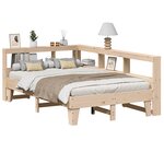 vidaXL Lit bibliothèque sans matelas 120x190 cm bois de pin massif