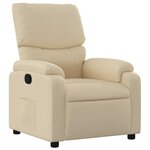 vidaXL Fauteuil inclinable en tissu crème