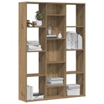 vidaXL Séparateur de pièce/Bibliothèque chêne artisanal 100x24x140 cm
