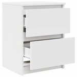 vidaXL Meuble TV blanc 40x35x54 cm bois d'ingénierie