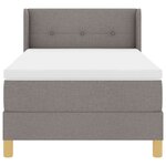vidaXL Lit à ressorts avec matelas Taupe 200 x 80 cm Polyester