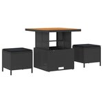 vidaXL Ensemble de canapé de jardin 13 Pièces Noir 80 x 80 x 71 cm