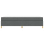 vidaXL Lit à ressorts avec matelas Gris foncé 120 x 190 cm tissu