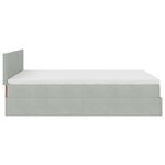 vidaXL Cadre de lit ottoman et matelas gris clair 140x190 velours