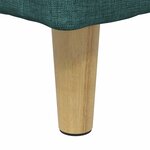 vidaXL Pouf de rangement avec coussin Vert foncé 40 x 40 x 45 cm tissu