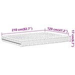 vidaXL Matelas en mousse blanc 120x210 cm dureté H2 H3