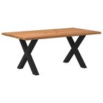 vidaXL Table à manger marron clair bois de chêne massif rectangulaire