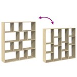 vidaXL Bibliothèque chêne sonoma 132x29x141 5 cm bois d'ingénierie