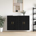 vidaXL Armoires Murailles 2 Pièces Chêne noir 69 5 x 34 x 90 cm