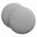 vidaXL Coussins de siège 2 Pièces Gris nuage Ø80 x 29 cm tissu