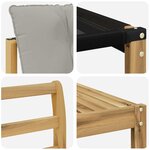 vidaXL Ensemble de canapés d'extérieur 7 pc Blanc et gris clair