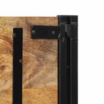vidaXL Tête de lit 200 cm bois massif manguier et fer