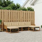 vidaXL Ensemble de canapés d'extérieur 6 pc Naturel et Beige