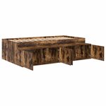 vidaXL Cadre de lit avec rangement Chêne fumé 100 x 200 cm