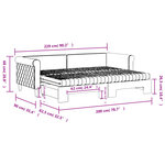 vidaXL Lit de jour avec gigogne et matelas gris foncé 80x200cm velours